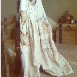 Women’s Casual White&Multi colored Jumper/Overalls